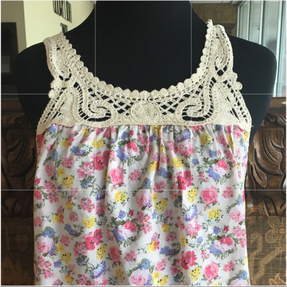 Cute floral tank top